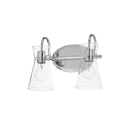Maxim Lighting Ava 2-Light Bath Vanity, Polished Chrome 12482CLPC